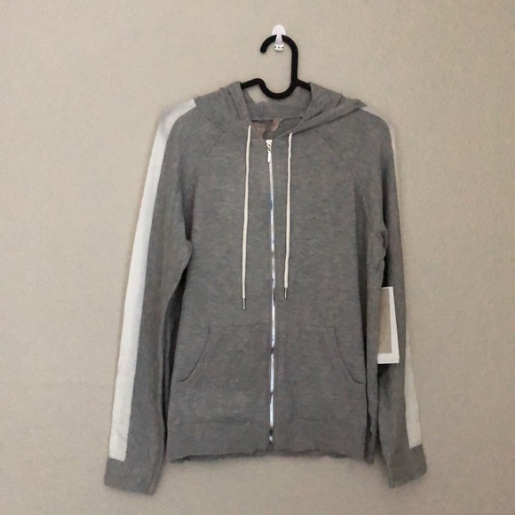 Racing Stripe Full Zip Hooded Sweater size Small - Picture 3 of 11